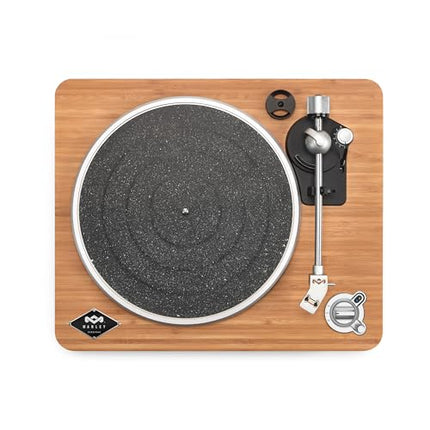 House of Marley Stir It Up juhtmevaba plaadimängija Bluetooth - jätkusuutlikult valmistatud plaadimängija, 33/45 RPM vinüülplaadimängija eelvõimendiga, Audio-Technica helipea, bambus