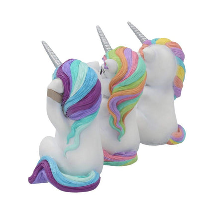 Nemesis Now Three Wise Cutiecorns Figurine Set, White, 9.5 cm
