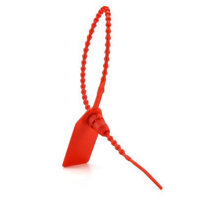 QWORK® 200 Pack Cable Ties with Labeling Field, Self-Locking Label for Cable Management and Shoes Clothing Luggage Tags Used (Red)
