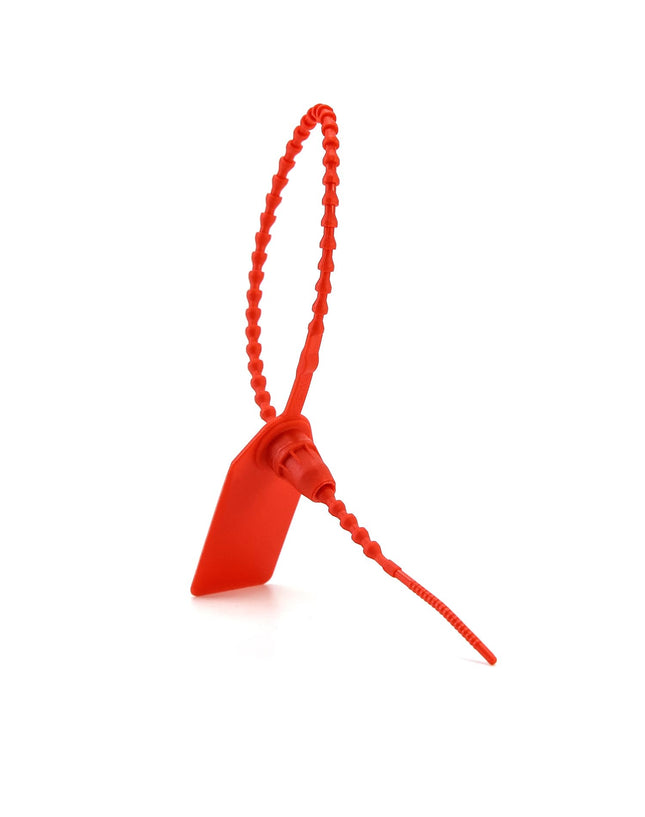 QWORK® 200 Pack Cable Ties with Labeling Field, Self-Locking Label for Cable Management and Shoes Clothing Luggage Tags Used (Red)