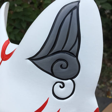 YangYong Kitsune rebase mask Halloweeni maskipeoks, Kabuki PU maskid kostüümideks