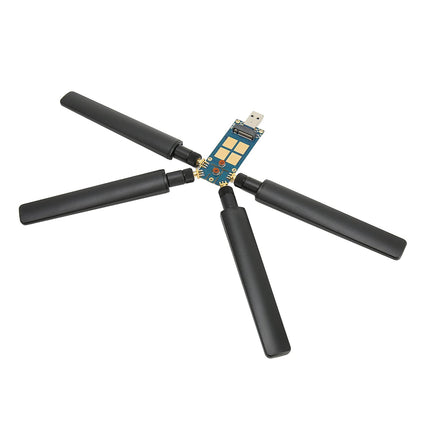 Topiky 5G DONGLE laiendusplaat, 5G dongliplaat, 4 antenni, alumiiniumisulam, ABS, USB3.1 - M.2 võtme B kaart 5G mooduli, sülearvuti, interneti jaoks