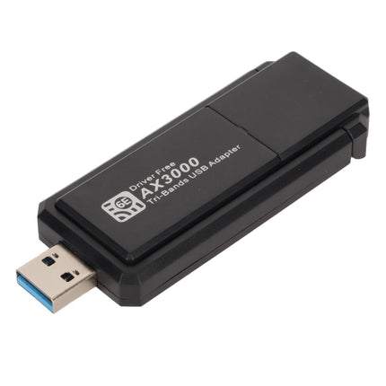Annadue WiFi 6E USB võrguadapter, 3000 Mbps WiFi adapter USB 3.0 kolmesageduslik 2.4G/5G/6G traadita võrguadapter 10/11, 802.11ax /ac/a/b/g/n jaoks