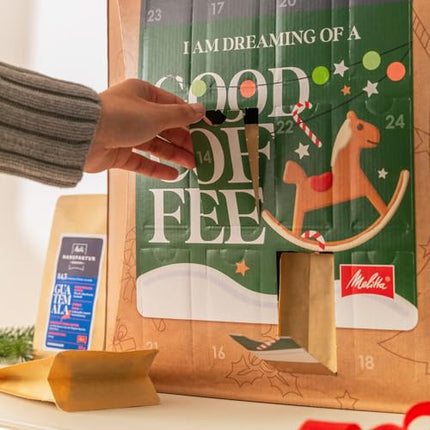 Melitta Manufaktur-Kaffee Advent Calendar 2024, 24 different specialty coffees, coffee beans, unground, special edition, roasted in Germany, 24 x 50g