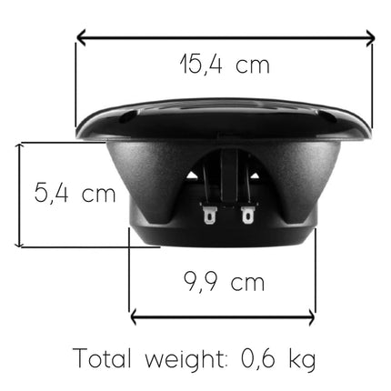 KIT set FOR BOSS Audio Systems MR50B 2 Black 2-way marine speakers 5.25" 13.5 cm 135 mm, 75 watts rms 150 watts max, waterproof, sea, swimming pool, boat, hotel, per pair + free accessories
