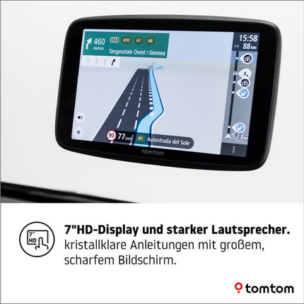 Tomtom Camping Navi GO Camper Max (7-tolline HD-ekraan, huvipunktid matkaautodele ja haagissuvilatele, uuendused WiFi kaudu, liiklusummikute vältimine tänu Tomtom Trafficule, maailmakaardi uuendused)