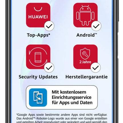 HUAWEI P40 lite 128GB nutitelefon, südaöömust, kahe SIM-kaardiga, Android 10.0