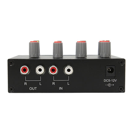 7 Band Car Audio Equalizer, Digital Two-Channel Equalizer, 3.5 mm interface, Input impedance of 20 K, Output input