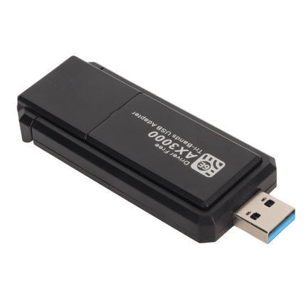 WiFi 6E USB 3.0 Adapter, USB Wi-Fi Adapter for Desktop PC, 3000 Mbps USB Wi-Fi Dongle, Wireless Network Adapter for Win 10/11 Operating System, 2.4G 5G 6G Tri-Band