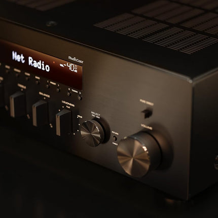 Yamaha R-N600A võrguvastuvõtja - hõbedane - tipptasemel ToP Art struktuur ja Pure Direct režiim - MusicCast - Sabre ES9010K2M 384 kHz, 32-bitine DAC