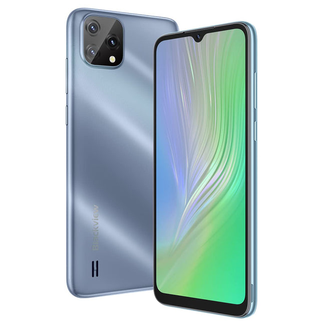 Blackview A55 4G nutitelefon ilma lepinguta, soodne, 6,53-tolline HD+ ekraan, MT6761V 2,0 GHz 3 GB + 16 GB, 5 MP + 8 MP kaamera, 4780 mAh aku, Android 11 DUAL SIM mobiiltelefon GPS näotuvastus sinine