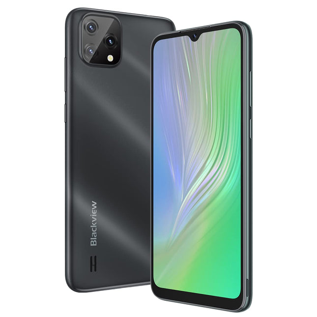 Blackview A55 4G nutitelefon ilma lepinguta, soodne, 6,53-tolline HD+ ekraan, MT6761V 2,0 GHz 3 GB + 16 GB, 5 MP + 8 MP kaamera, 4780 mAh aku, Android 11 DUAL SIM mobiiltelefon GPS näotuvastus must
