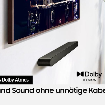 Samsung HW-S66GD 3.1-kanaliga kõik-ühes heliriba teleritele, Bluetooth-kõlar juhtmevaba Dolby Atmos 5.0 / DTS Virtual:X, Q-Symphony ja Adaptive Sound Lite'iga [2024]