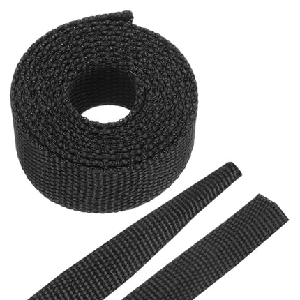 sourcing map Braided Cable Sleeves, Heat Shrink Tubing, 1.27 cm, 0.9 m, Black, 2:1 Ratio, Heat Shrink Tube, Cable Protector for Wire Harness Cable, Network Cable Protector, Cable Management