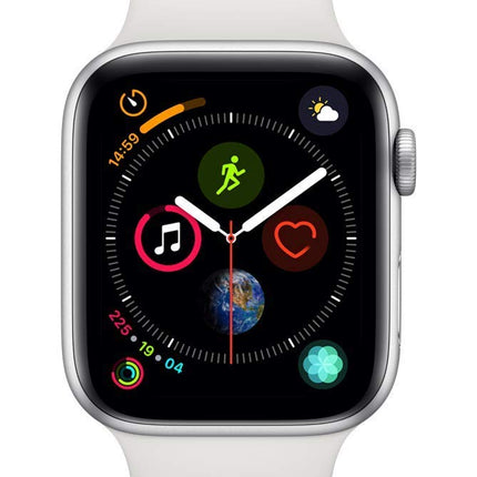 Apple Watch Series 4 44mm (GPS) - Silver Aluminum Case with White Sport Band (Refurbished)
