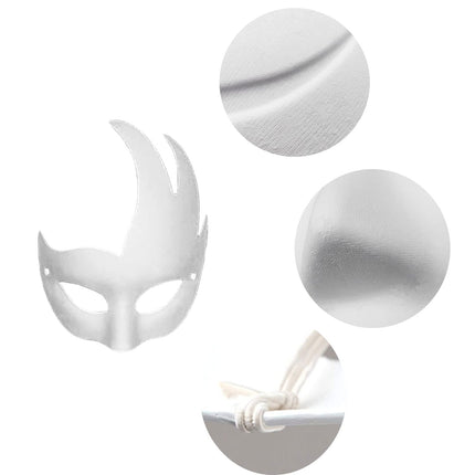 12 valget maski, kassimask, maskid maalimiseks, värvimata tühi pabermask, rebasemask, karneval, pidu, maskiballi pidu, halloween, karneval, cosplay, isetegemise maalimine, innovatsioon