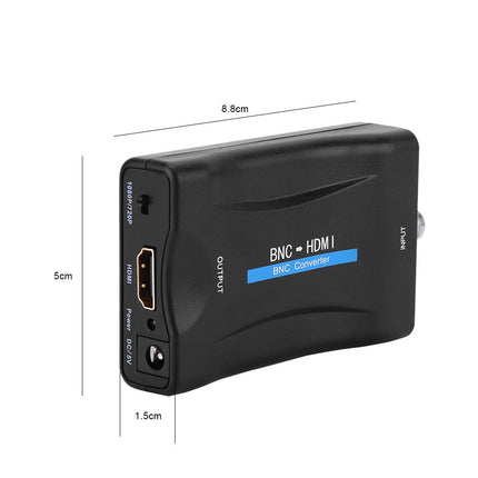 Tonysa BNC to High Definition Multimedia Interface Video Converter, 1080P/720P BNC to High Definition Multimedia Interface HD Adapter Compatible with HDCP HDMI1.3 Surveillance Monitor