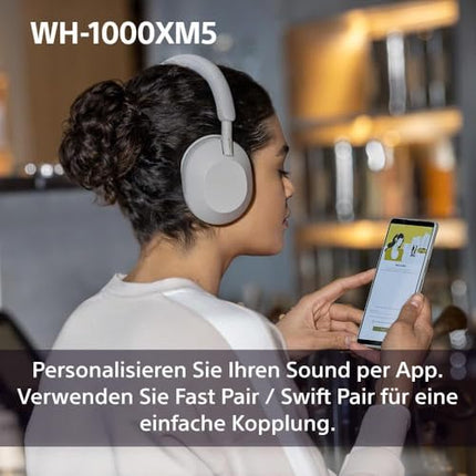 Sony WH-1000XM5 juhtmevabad Bluetooth-mürasummutavad kõrvaklapid (30-tunnine aku tööiga, puutetundlik andur, rakendus Headphones Connect, kiire laadimine, Amazon Alexa jaoks optimeeritud, mikrofoniga peakomplekt) mustad