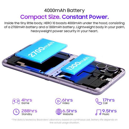 Blackview Hero 10 Smartphone Unlocked, 6.9-inch 2.5K Foldable Design Dual Screen, 108MP Camera, 36GB RAM + 256GB ROM, 4000mAh 45W Fast Charging, Dual-SIM Android 13 Mobile Phone, GPS NFC Black