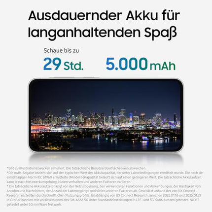 Samsung Galaxy A56 5G tehisintellektiga nutitelefon ilma lepinguta, lukustamata tehisintellektiga telefon Androidiga, 8 GB muutmälu, 256 GB salvestusruumi, 50 MP kaamera, Awesome Olive, 2,5-aastane tootjagarantii [Ainult Amazonis]