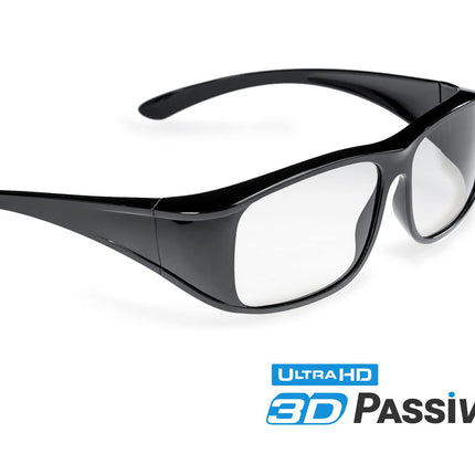Hi-Shock Passive 3D Glasses for 4K 3D TVs Compatible with LG, Grundig, Löwe, or AG-F420 / PTA417 / TDG500P / TY-EP3D20E / PX1821E-1TVA | Includes Case [Polarization 3D Technology]