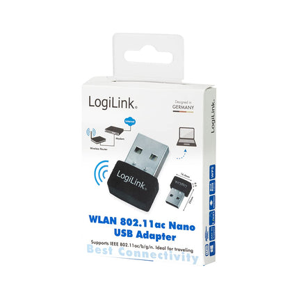 WLAN 802.11AC Nano USB 2.0 adapter, kahe sagedusribaga (2,4 GHz/5 GHz) - 600 Mbps, WPA2 krüpteering