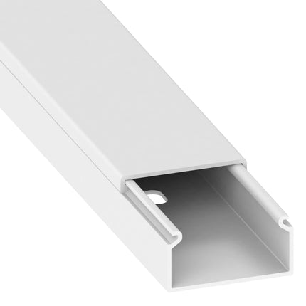 Habengut CC10011 kaablikanal (kinnitusavadega aluses) 30x15 mm PVC-st, värvus: valge, pikkus 12 m (12 tükki 1 meetrit)