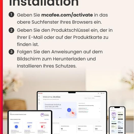 McAfee Total Protection (3 seadet) 2025 | 12 kuud | Turvaline VPN, turvatarkvara viirusetõrje, paroolihalduri ja identiteedi jälgimisega | Digitaalne allalaadimine