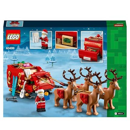 LEGO Jõuluvana kelk - Ehitusmänguasjad lastele, poistele ja tüdrukutele, vanuses 9+ - Siseruumide jõulukaunistused koju koos jõuluvana kujukese ja põhjapõdraga - Kingitused poistele ja tüdrukutele - 40499