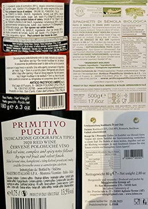 The Wine Guys The Wine Guys Gift Set "Pasta Love" Gift basket with Spaghetti di Semola, spice mix, tomato sauce and Primitivo