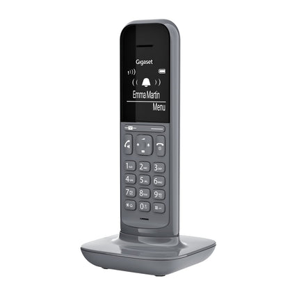 Gigaset CL390HX - Disain DECT-telefonitoru laadimisalusega - Fritzbox-ühilduv - Juhtmeta telefon ruuteri ja DECT-aluse jaoks - 2 akustilist profiili, hall [Saksa versioon] [Ilma aluseta]