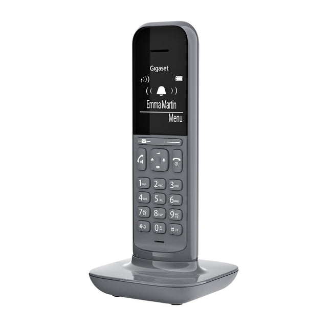 Gigaset CL390HX - Disain DECT-telefonitoru laadimisalusega - Fritzbox-ühilduv - Juhtmeta telefon ruuteri ja DECT-aluse jaoks - 2 akustilist profiili, hall [Saksa versioon] [Ilma aluseta]