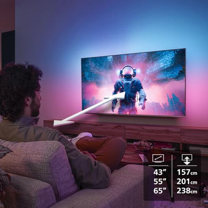Philips Ambilight 65PUS8600 4K QLED nutiteler – 65-tolline ekraan koos P5 Perfect pildimootoriga Ultra HD, Titan OS, Dolby Vision ja Dolby Atmos heliga