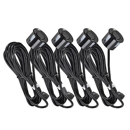 MASO Wireless Car Reversing Radar with 4 Sensors Kit, DC 12V Wireless Car Reversing Radar 0.3-2.0m/11.81-78.74in Car Reverse Parking Sensor with Sensitive Radar System