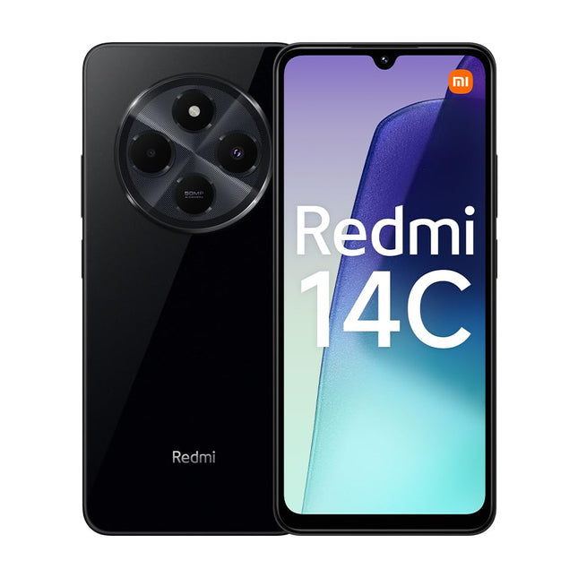 Redmi 14C 8GB 256GB must, Android nutitelefon, 2.0GHz, 6.88" ekraan, 50MP tehisintellektiga topeltkaamera, 5160mAh aku, 18W kiirlaadimine