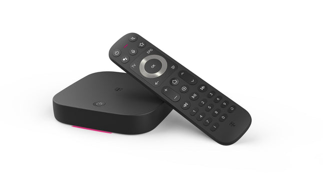 MagentaTV One (2. põlvkond) | Android TV Box WiFi ja LAN-ühendusega | MagentaTV enam kui 150 HD-kanaliga, 4K UHD, HDR, otseülekanne ja ajanihkega video | (Netflix, Disney+, RTL+, DAZN, Wow, Apple TV+) ja Google Play pood