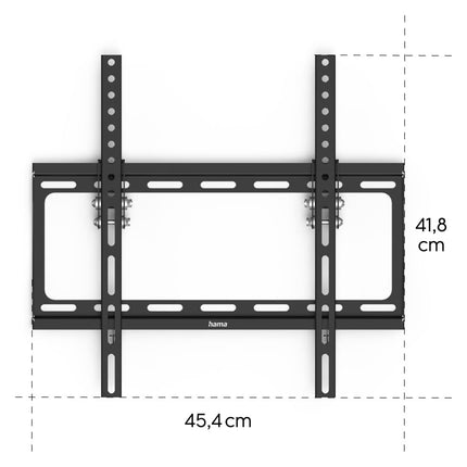 Hama teleri seinakinnitus, kallutatav (32–75-tolline telerikinnitus kuni 35 kg kaaluvatele teleritele, max. VESA 400x400, kallutatav teleri seinakinnitus koos Fischeri tüüblite ja paigaldusjuhistega) must
