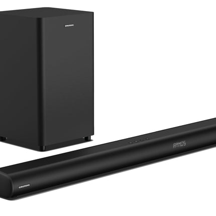 GRUNDIG DSB 3000 Dolby Atmos heliriba subwooferiga, 3.1.2 kanaliga Dolby Atmos, 580 vatti max. muusikaväljund, Bluetooth V5.3, HDMI (eARC), optiline sisend, Aux-sisend, USB, must