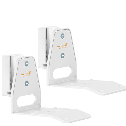 My Wall HS41WL speaker wall mount, tiltable and rotatable, white, 2 pieces.