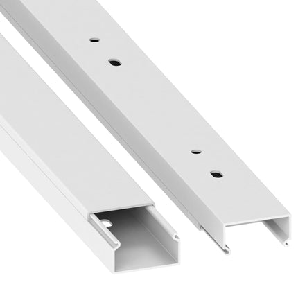 Habengut CC10011 kaablikanal (kinnitusavadega aluses) 30x15 mm PVC-st, värvus: valge, pikkus 12 m (12 tükki 1 meetrit)