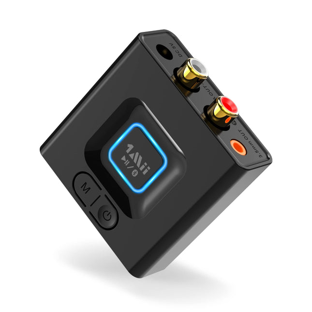 1Mii ML201 adapter stereosüsteemile, Bluetooth 5.0 vastuvõtja 3,5 mm AUX RCA-ga, traadita audiovastuvõtja arvutikõlarite, nutitelefonide ja tahvelarvutite jaoks, 12 tundi mänguaega, bassirežiim