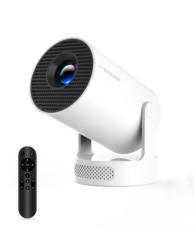 Magcubic miniprojektor, 4K FHD 1080P toetatud nutiprojektor Android 11 automaatse trapetsikorrektsiooniga väike videoprojektor, kodukino kaasaskantav projektor WiFi6 BT5.4-ga, 180° pöörlemine, 5W helibassi kõlar
