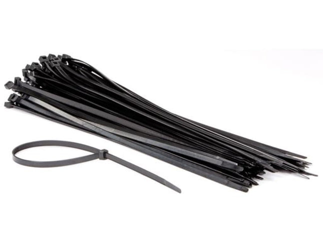 Pereli nailonist kaablisidemete komplekt 8,8 x 500 mm - must, UV-kindel, 100 tk