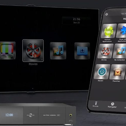 Dune HD Ultra Vision 4K | Dolby Vision | HDR 10+ | UltraHD | Tipptasemel täismõõdus meediapleier ja Androidi nutiteleri karp | RTD1619DR | ES9038PRO DAC, 2x kõvaketta riiul, WiFi, BT, MKV, H.265, 4Kp60