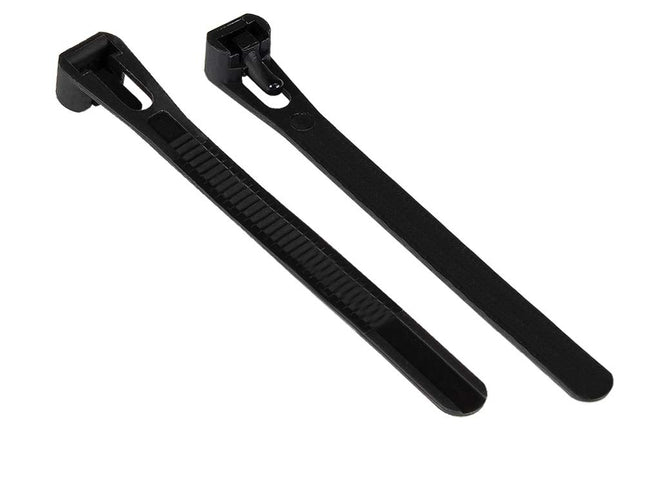 Good Connections Reusable Cable Ties 450 mm x 7.4 mm - Set of 100 - Black, UV-resistant, weather-resistant - For outdoor use, -40 °C to +85 °C - Tensile strength: up to 45 kg