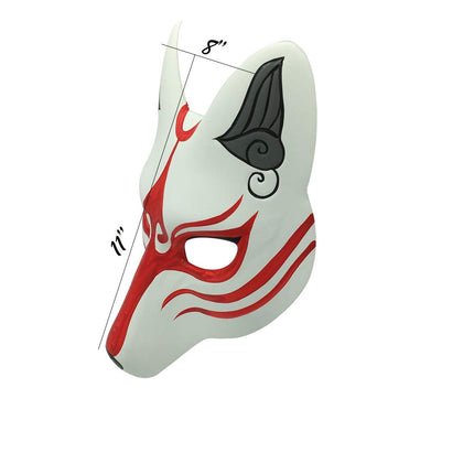YangYong Kitsune rebase mask Halloweeni maskipeoks, Kabuki PU maskid kostüümideks