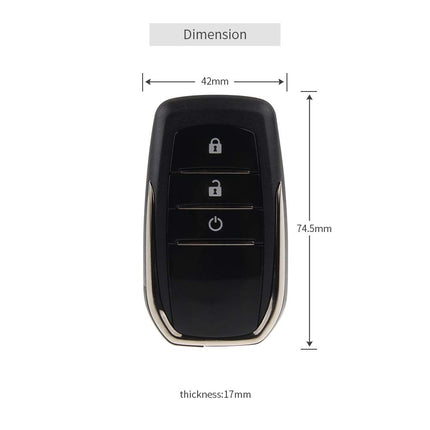 Easyguard PKE autoalarmisüsteem läheduslukuga, avamise puldiga, käivitusnupuga, vibratsioonialarm, võtmeta käivitamine, universaalne EC009-T2