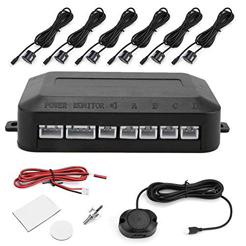 Parking sensor, parking sensor for plastic reversing radar set warning sound indicator probe system 12V, black