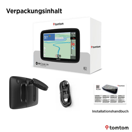 TomTom GO Classic Lite auto navigatsioonisüsteem (5-tolline, TomTom Traffic, Euroopa kaardiuuendused kaasas, uuendused WiFi kaudu, integreeritud, pööratav kinnitus)