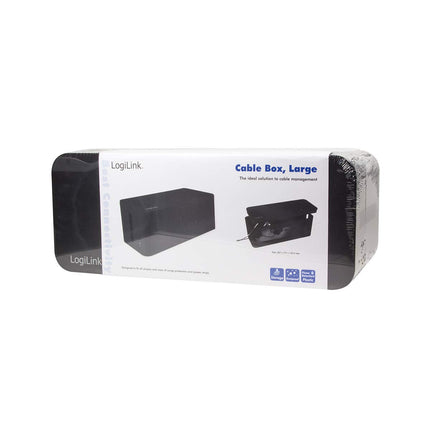 LogiLink KAB0062 - Cable box large (407 x 157 x 133.5 mm), black